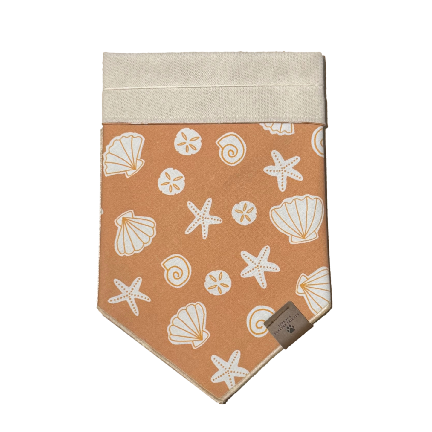 Orange Seashells Bandana