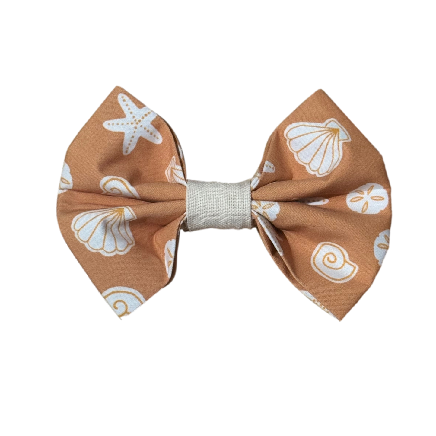 Orange Seashell Bow Tie