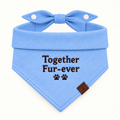'Together Fur-ever' Embroidered Bandana