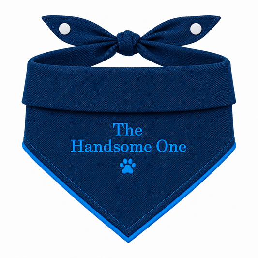 The Handsome One Embroidered Bandana