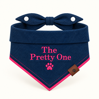 'The Pretty One' Embroidered Bandana