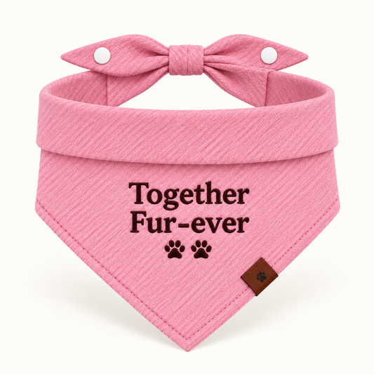 'Together Fur-ever' Embroidered Bandana