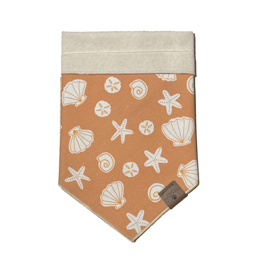 Orange Seashells Bandana