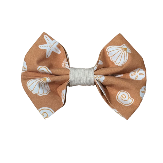 Orange Seashell Bow Tie