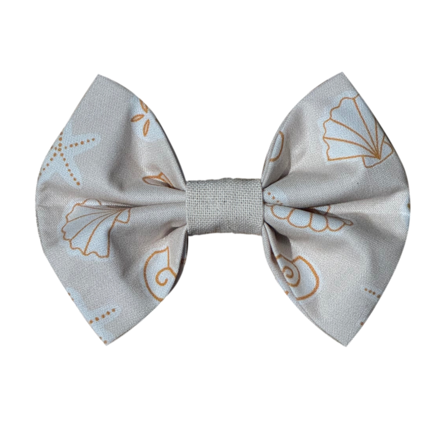 Beige Seashell Bow Tie