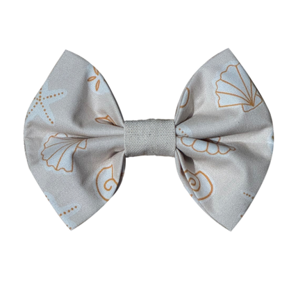 Beige Seashell Bow Tie