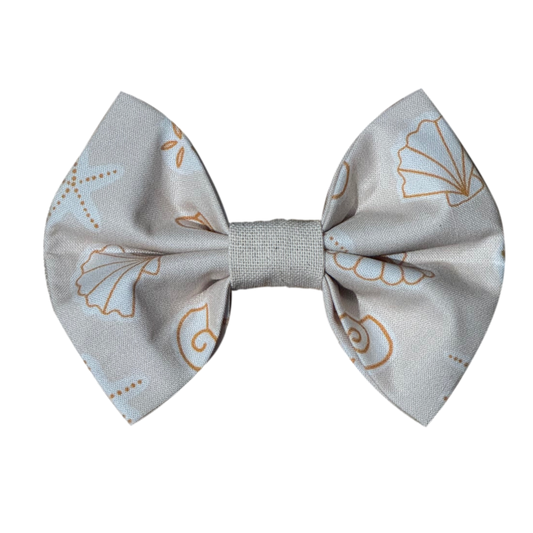 Beige Seashell Bow Tie
